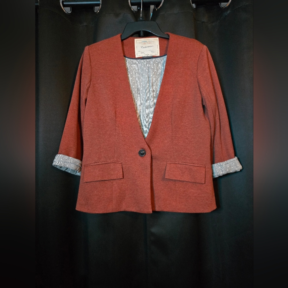 Cartonnier by Anthropologie Rust One-Button Blazer – Women’s Large